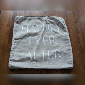 HAPPILY EVER AFTER pillow sham wedding gift linen